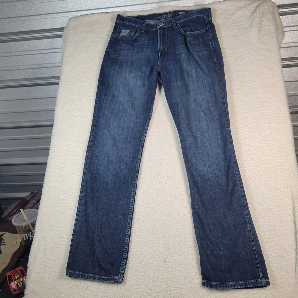 Cinch Jeans Men 35x32 Blue Straight Leg Dark Wash Western Cowboy Denim